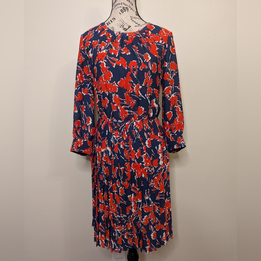 Tegan Semi Sheer Pleated Midi Dress size 2